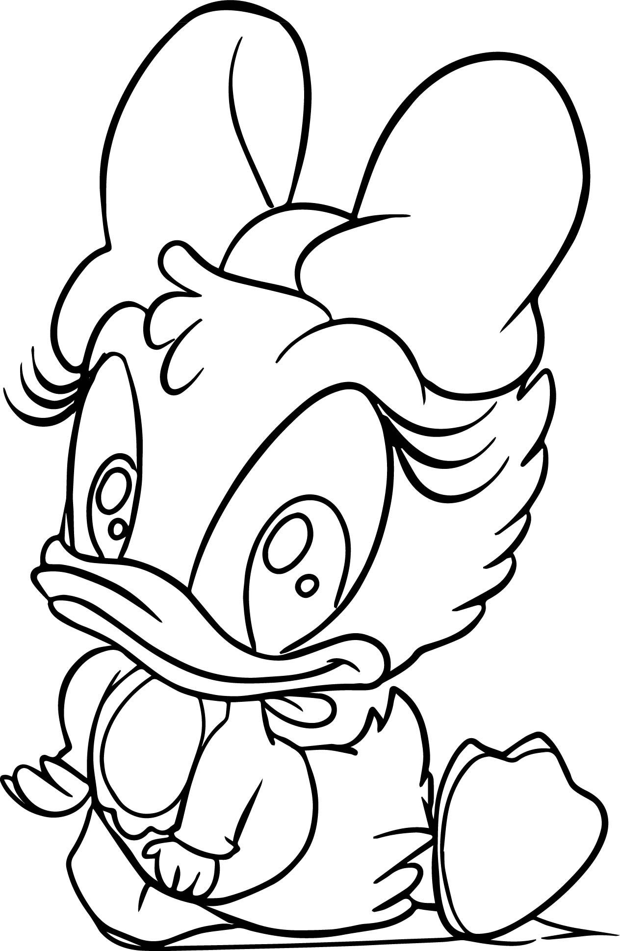 Baby Daisy Duck Coloring Pages
 Cute Baby Daisy Duck Coloring Page