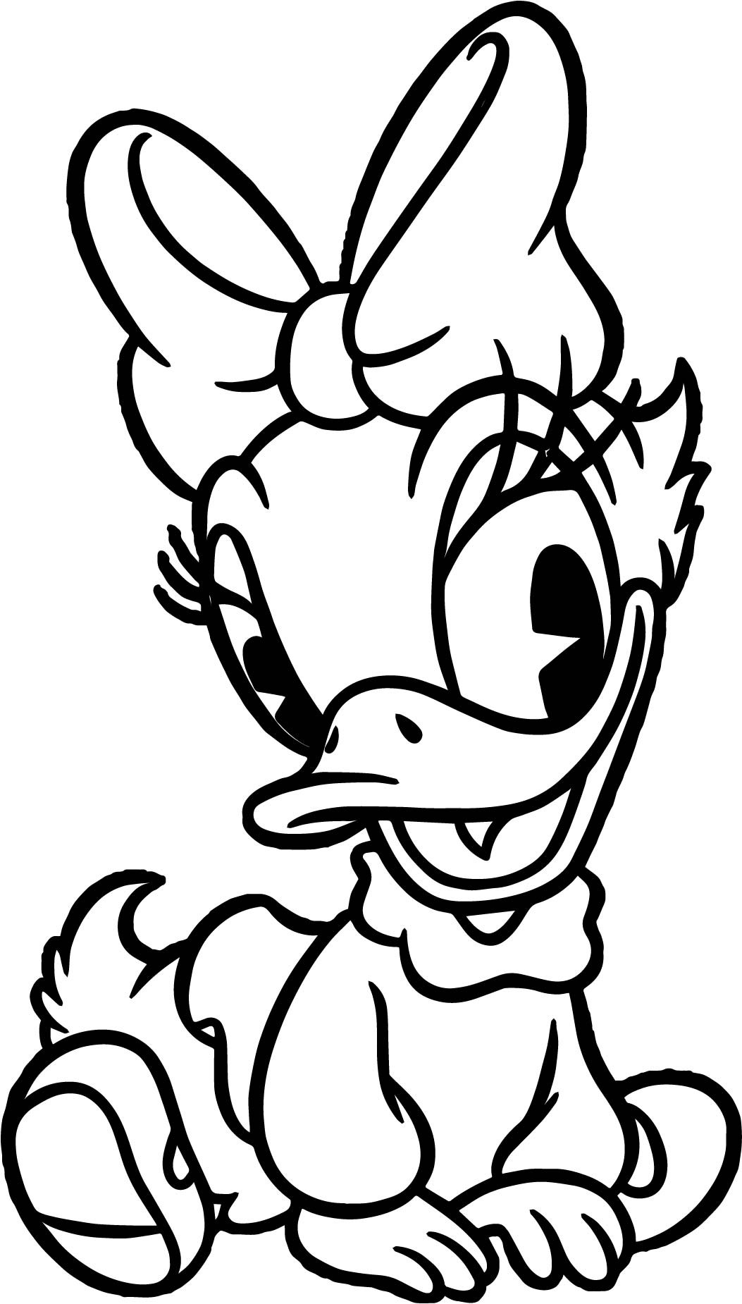 Baby Daisy Duck Coloring Pages
 Baby Ducks Drawing at GetDrawings