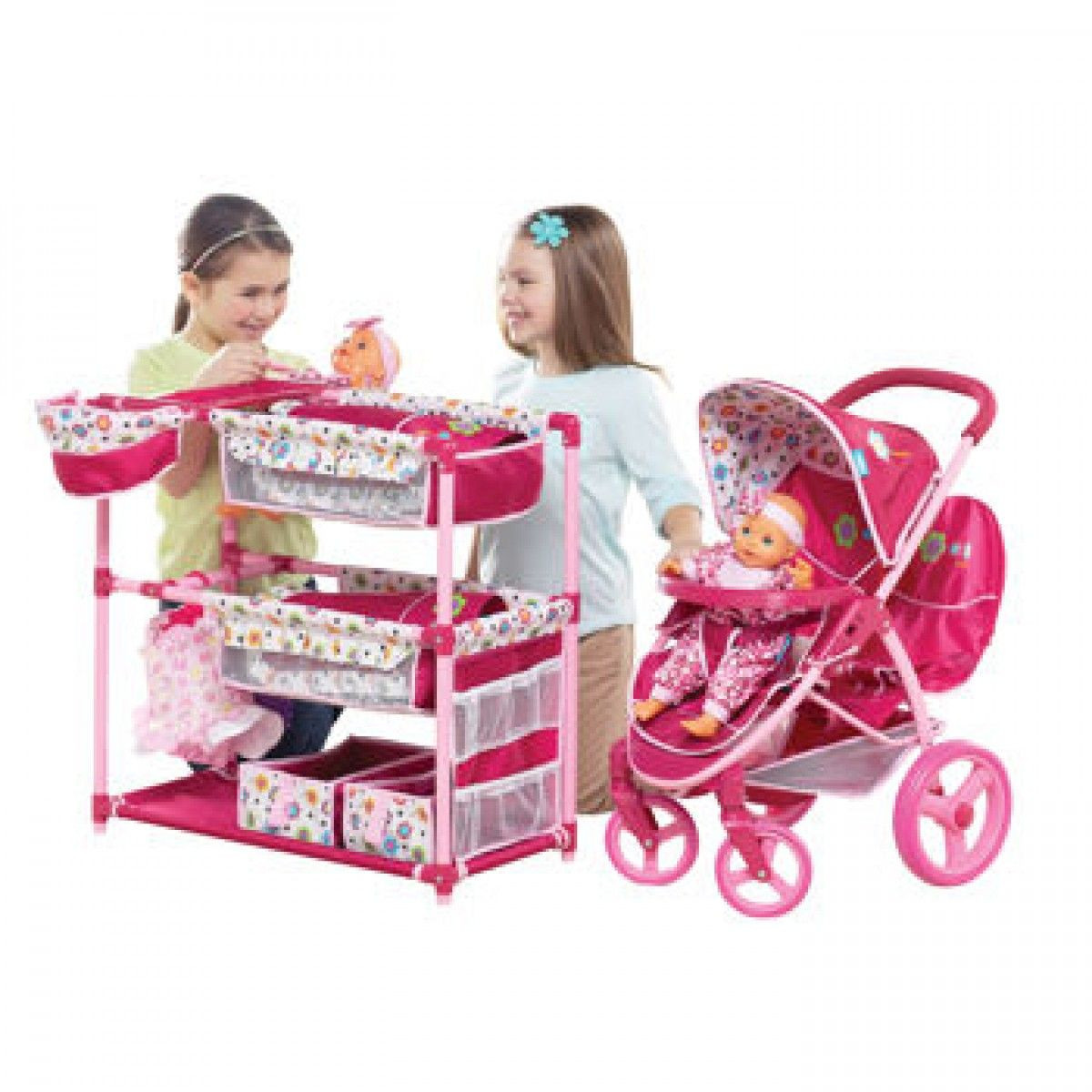 Baby Doll With Stroller Gift Set
 Malibu Doll Stroller & Activity Center Playset $34 99
