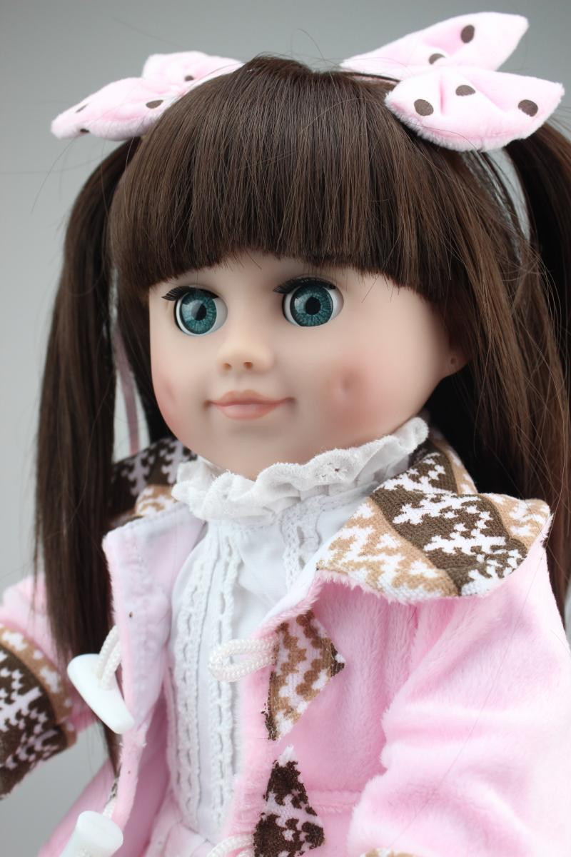 Baby Dolls With Long Hair
 Aliexpress Buy 18 45CM GIRL Brown Long hair blink