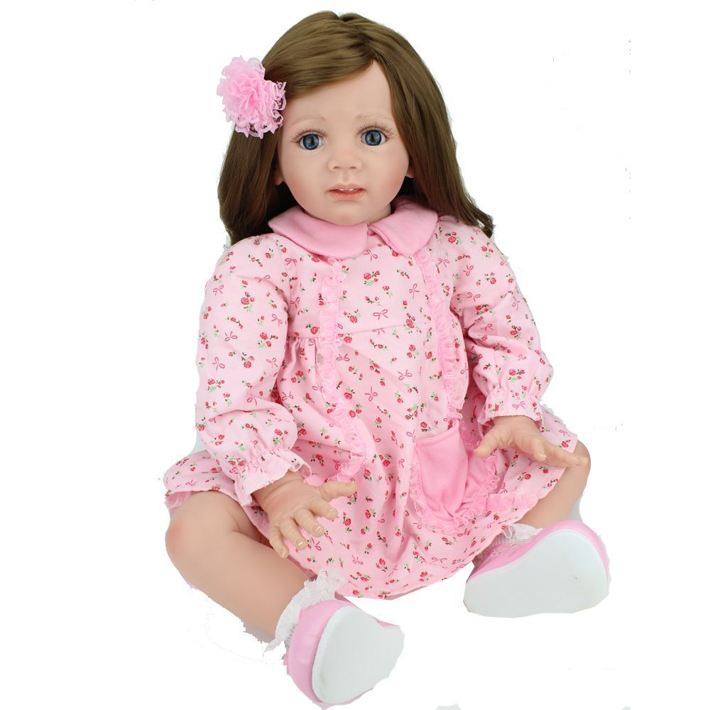 Baby Dolls With Long Hair
 Reborn Baby Dolls Soft Vinyl Real Life Long Hair Baby Doll