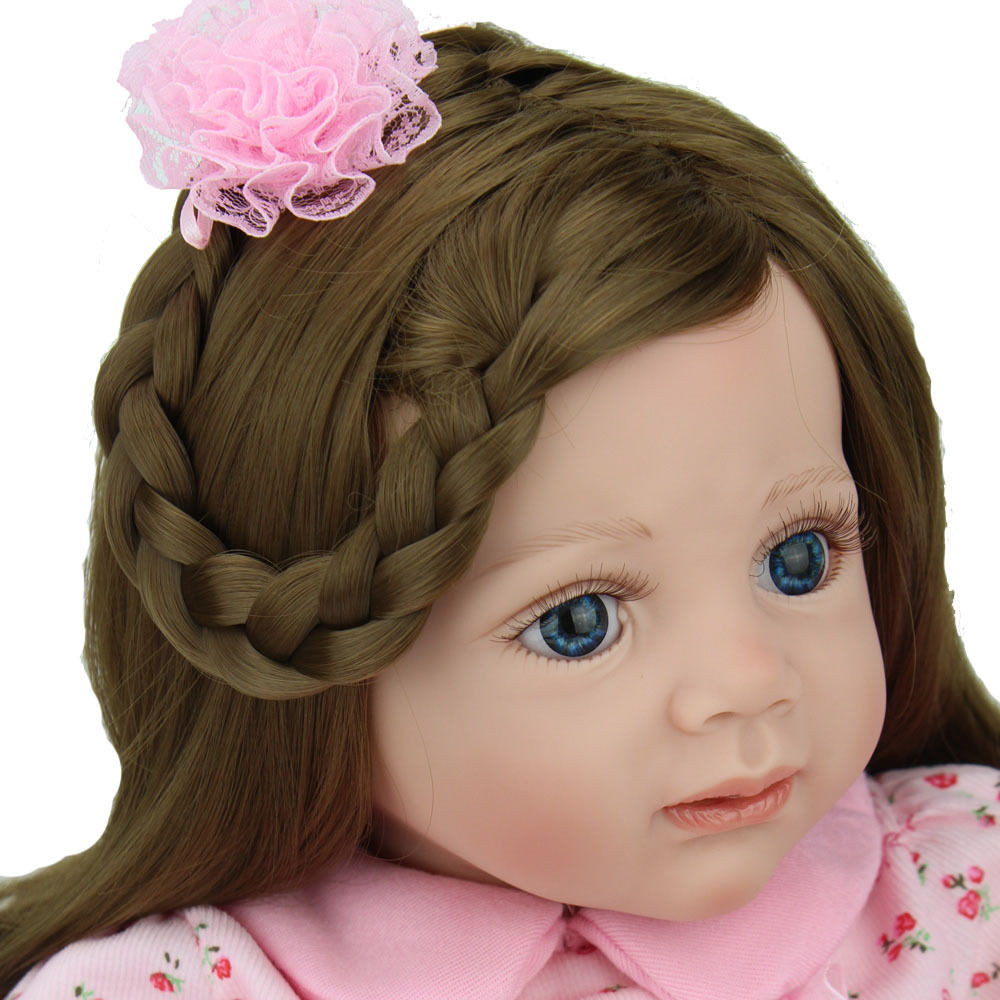 Baby Dolls With Long Hair
 24" Reborn Baby Doll Long hair Girl Likelife Baby Toys