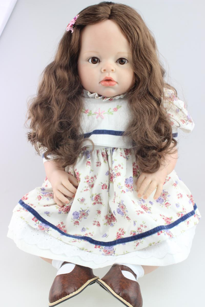 Baby Dolls With Long Hair
 Aliexpress Buy 70cm Silicone Reborn Baby Doll Toys