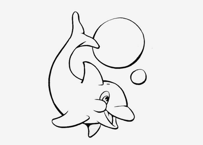 Baby Dolphin Coloring Pages
 Baby dolphin coloring page