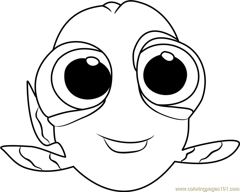 Baby Dory Coloring Pages
 Baby Dory Coloring Page Free Finding Dory Coloring Pages