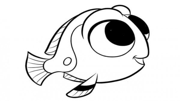 Baby Dory Coloring Pages
 Baby Fish Coloring Pages