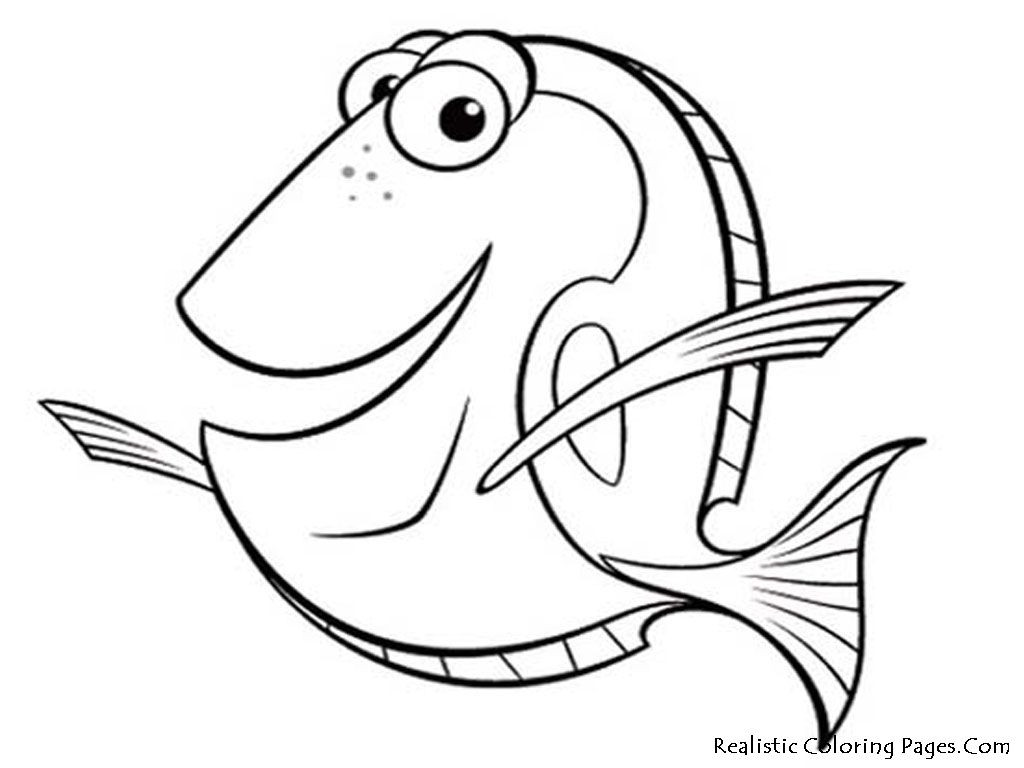 Baby Dory Coloring Pages
 Free Printable Fish Coloring Pages Kid crafts