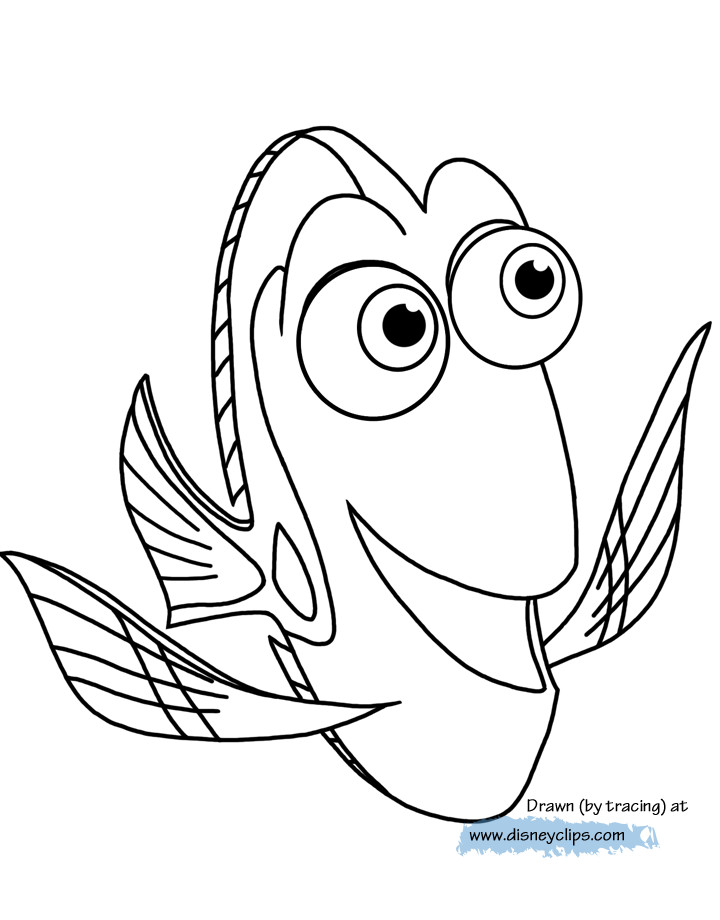 Baby Dory Coloring Pages
 Finding Dory Baby Dory Coloring Coloring Pages