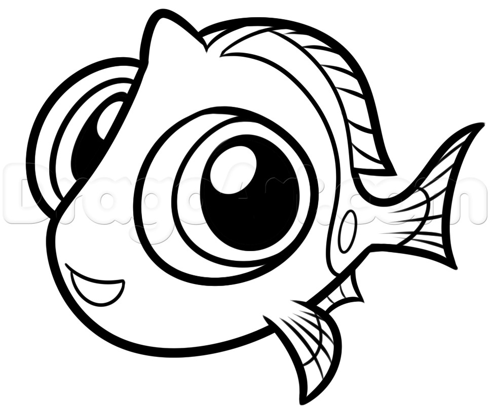 Baby Dory Coloring Pages
 How to Draw Baby Dory Step by Step Disney Characters