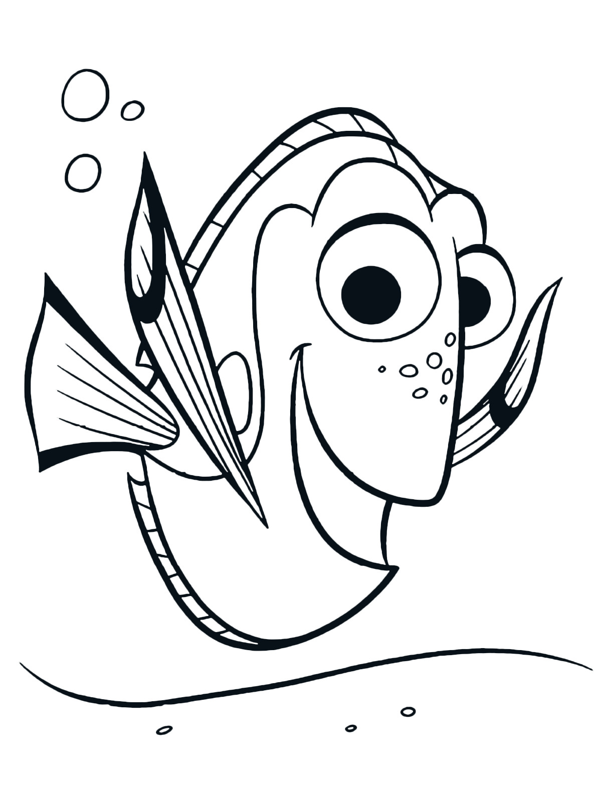 Baby Dory Coloring Pages
 "Finding Dory" coloring pages