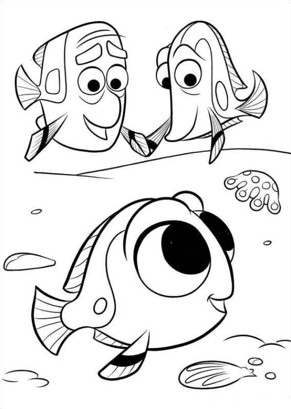 Baby Dory Coloring Pages Kids n fun. 