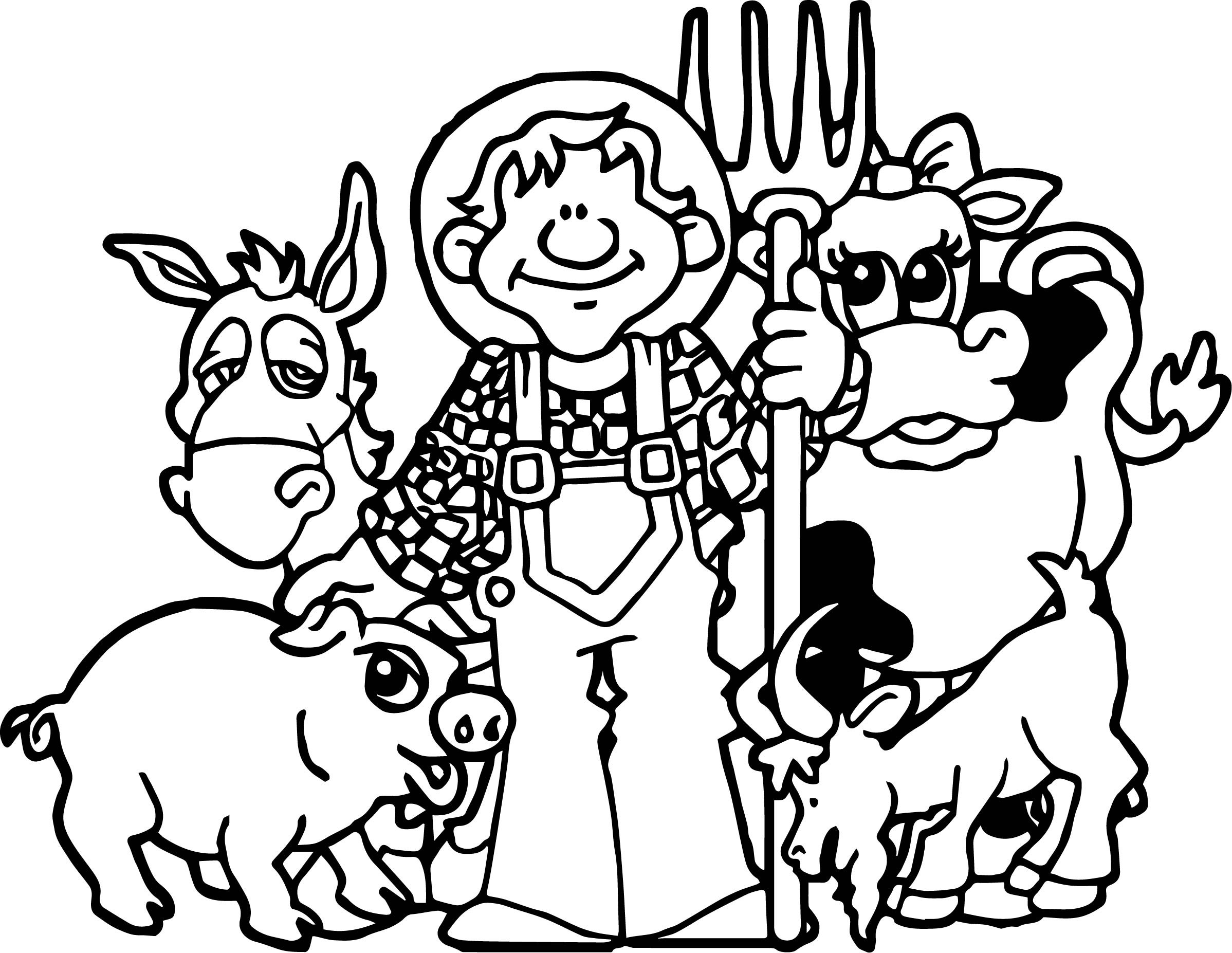 Baby Farm Animal Coloring Pages
 Baby Farm Animal Family Coloring Page