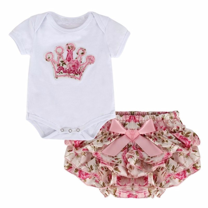 Baby Fashion Clothing
 2Pcs Lot Newborn Infant Baby Girls Clothing Sets Cotton