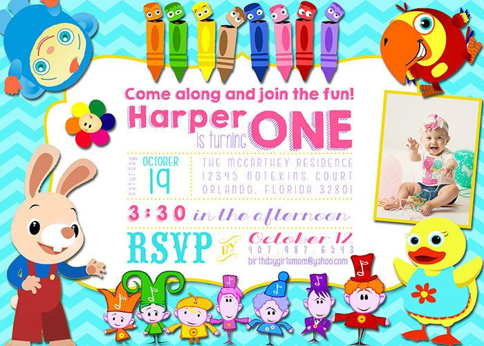 Baby First Tv Birthday Party
 Baby First TV Inspired Birthday Party Invitation