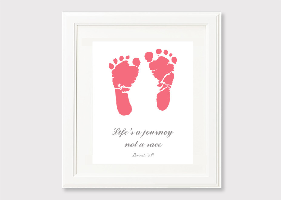 Baby Footprint Quote
 Life a Journey not a Race quotes footprints