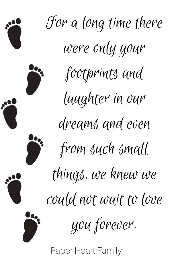 Baby Footprint Quote
 Baby Footprint Quotes And Art For Beautiful And Unique