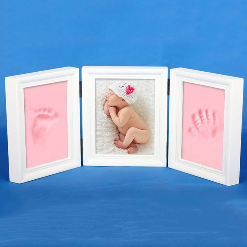 Baby Footprints DIY
 Cute Frame Imprint Soft Clay DIY Baby Footprint Hand