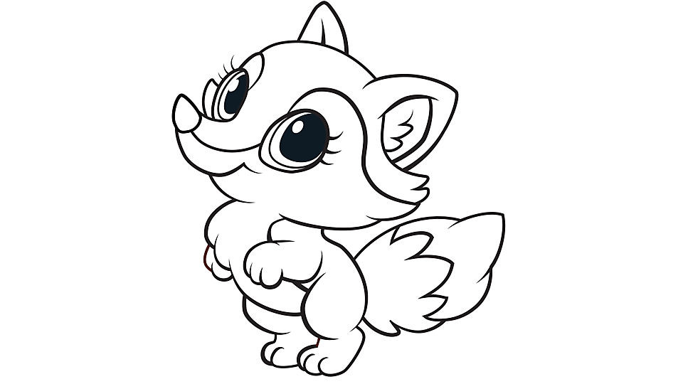 Baby Fox Coloring Page
 Learning Friends Fox coloring printable