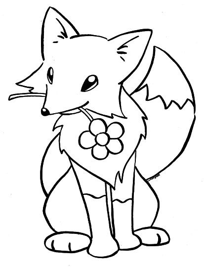 Baby Fox Coloring Page
 Cute Baby Fox Coloring Pages Part 2