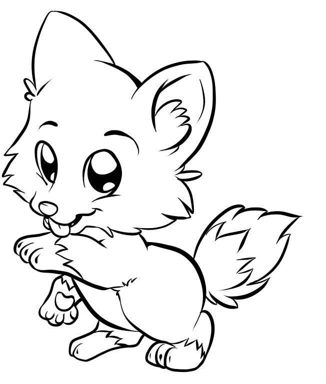 Baby Foxes Coloring Pages
 Cute Baby Fox Coloring Pages Coloring Home