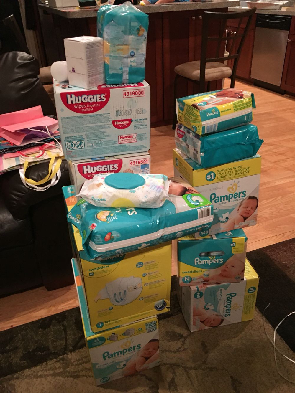 Baby Gender Reveal Party Gifts
 Ask guest to bring us Diaper and wipes for gender reveal