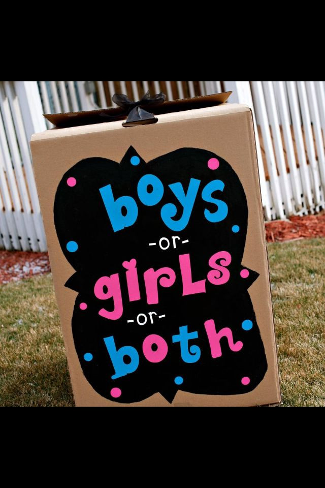 Baby Gender Reveal Party Ideas For Twins
 this was my girlfriend s gender reveal box for her twins