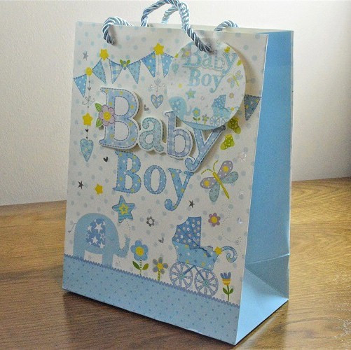 Baby Gift Bag Ideas
 Medium & 3D Baby Boy Gift Bags & Tag