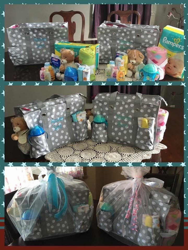Baby Gift Bag Ideas
 Zip Top Organizing Utility Tote as a diaper bag Great