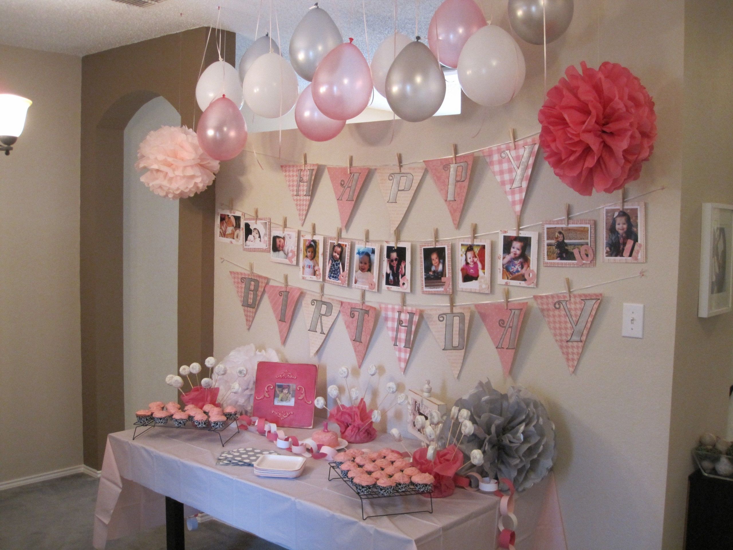 Baby Girl 1st Birthday Decoration Ideas
 Fresh First Birthday Decoration Ideas at Home for Girl