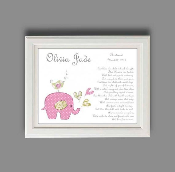 Baby Girl Baptism Gift Ideas
 Baptism Gift from Godparents Baby Girls by SnoodleBugs on Etsy