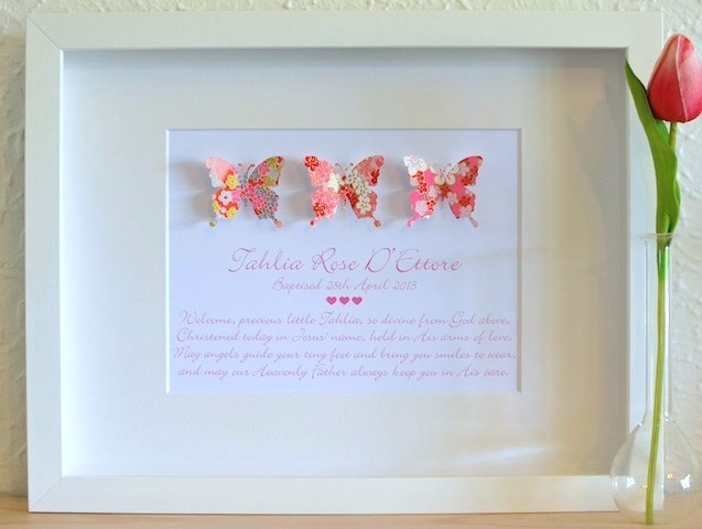 Baby Girl Baptism Gift Ideas
 Gorgeous Baby Girls Unique Paper Butterfly Theme