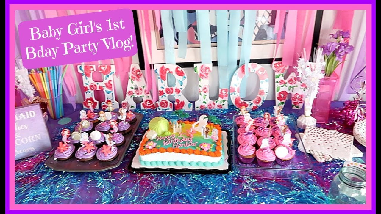 Baby Girl Birthday Party
 Baby Girl s 1st Birthday Party VLOG Mermaid theme 1st