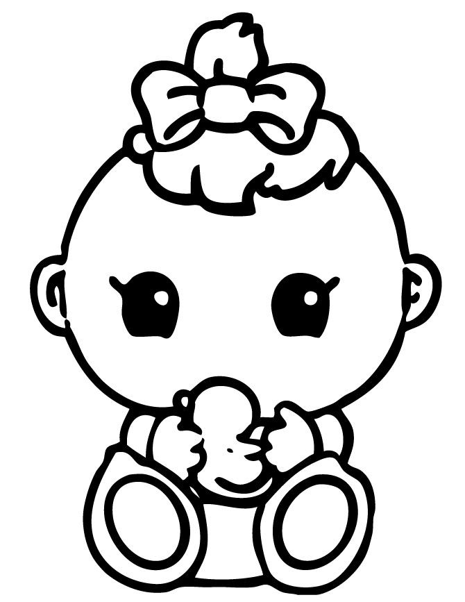 Baby Girl Coloring Page
 Squinkies Baby Coloring Page