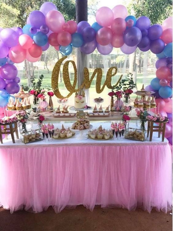 Baby Girl First Birthday Decoration Ideas
 Magical Unicorn First Birthday Party