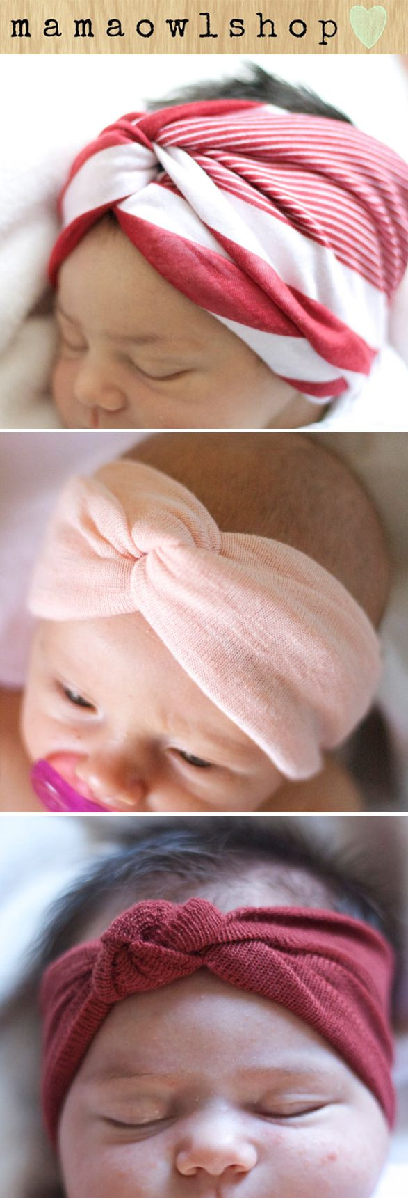 Baby Girl Headbands Diy
 Cute and reasonably priced baby head wraps and turbans