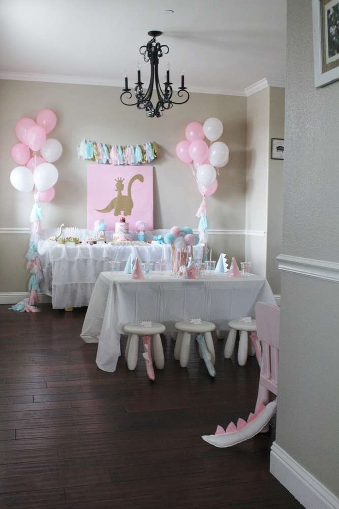 Baby Girl Party
 Girly dinosaur birthday party See more party planning