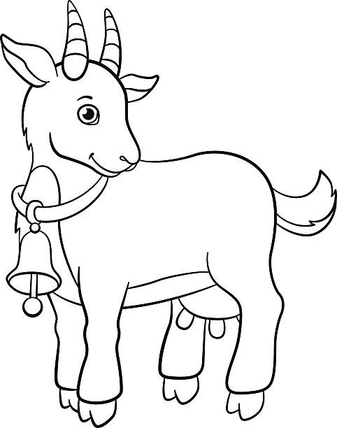 Baby Goat Coloring Pages
 Royalty Free Kid Goat Clip Art Vector