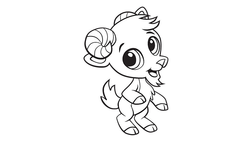 Baby Goat Coloring Pages
 Baby goat coloring printable