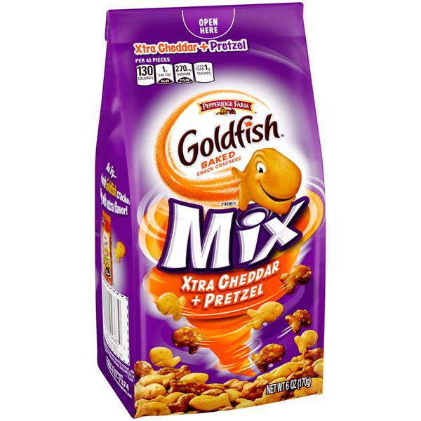 Baby Goldfish Crackers
 Pepperidge Farm Goldfish Mix Xtra Cheddar Pretzel Baked