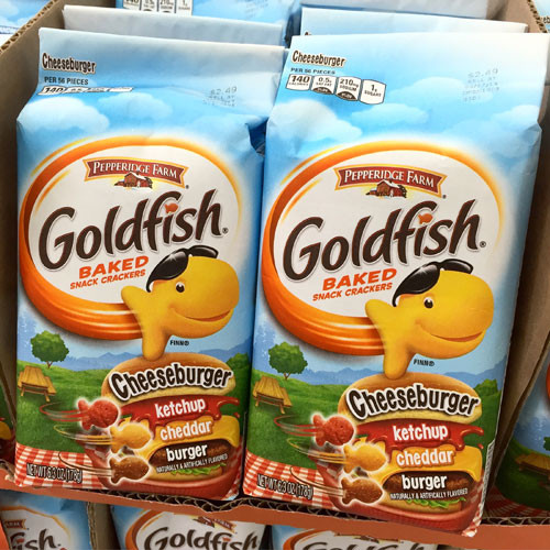 Baby Goldfish Crackers
 Review Pepperidge Farm Cheeseburger Goldfish & Happy