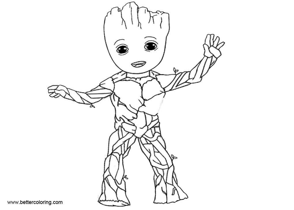Baby Groot Coloring Page
 Beautiful Baby Groot Coloring Pages Line Drawing Free Printable ertasvuelo