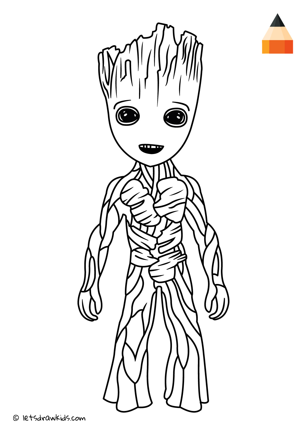 Baby Groot Coloring Page
 Coloring Page Teenager Groot
