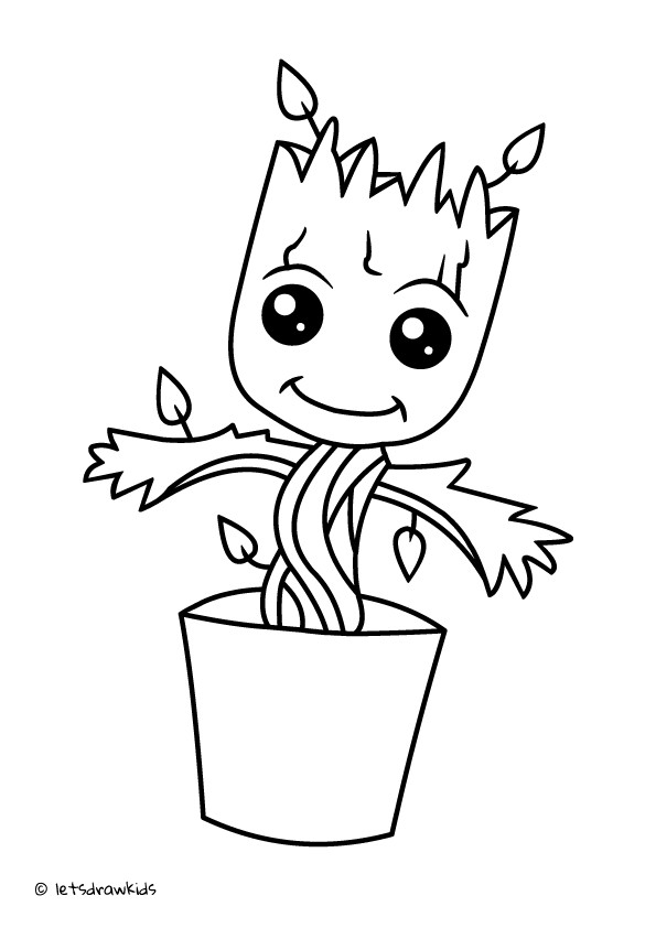 Baby Groot Coloring Page
 Coloring page for kids Baby Groot coloring pages Pinterest
