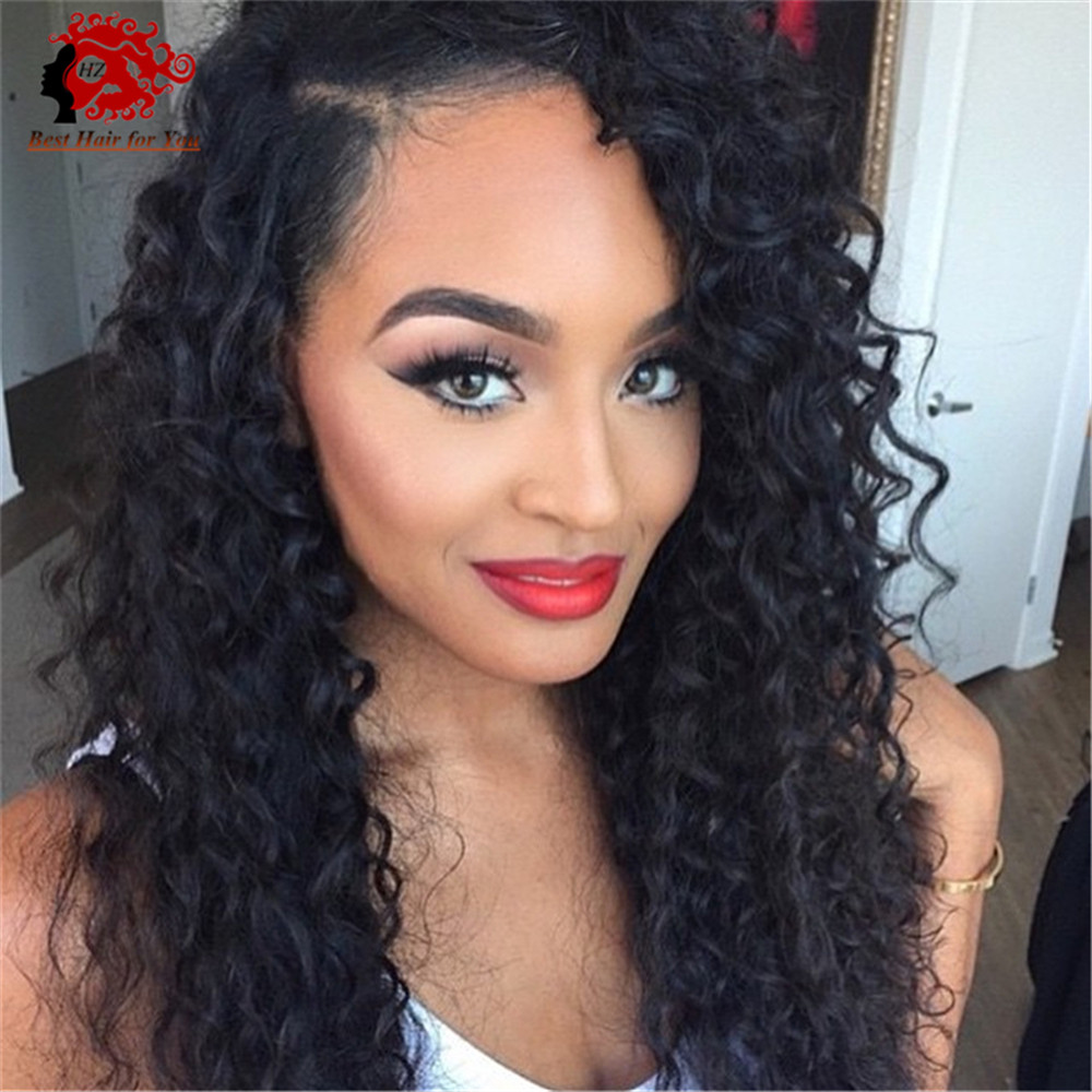 Baby Hair Lace Wigs
 Bbrazilian virgin curly full lace wigs with baby hair