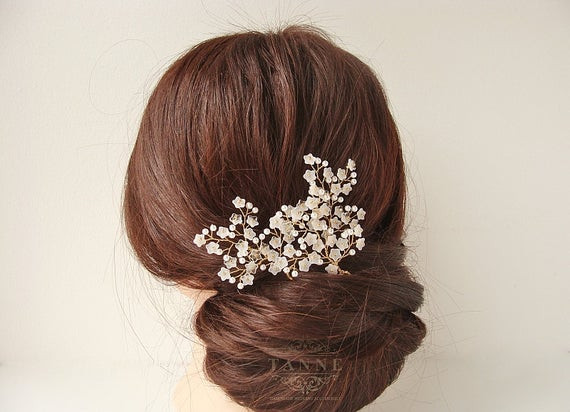 Baby Hair Piece
 Baby s Breath Hair Piece Floral Bridal Hair Pins Pearl
