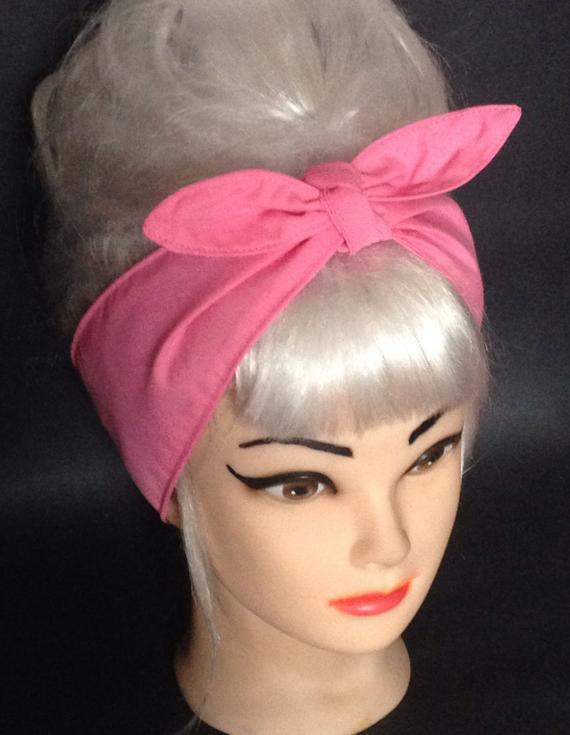 Baby Hair Wraps
 Light Baby Pink Hair Wrap Tie Head Scarf Pinup by