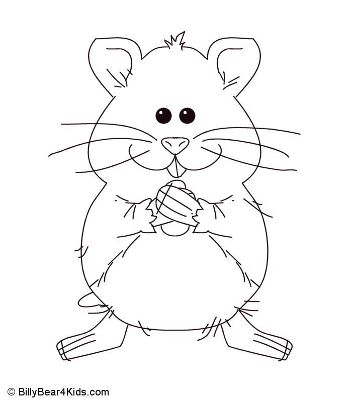 Baby Hamster Coloring Pages
 Hamster Coloring Pages To Print Coloring Pages