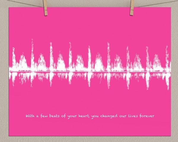 Baby Heartbeat Quotes
 Sound Wave Art Gift Baby Ultrasound Heartbeat Baby Shower