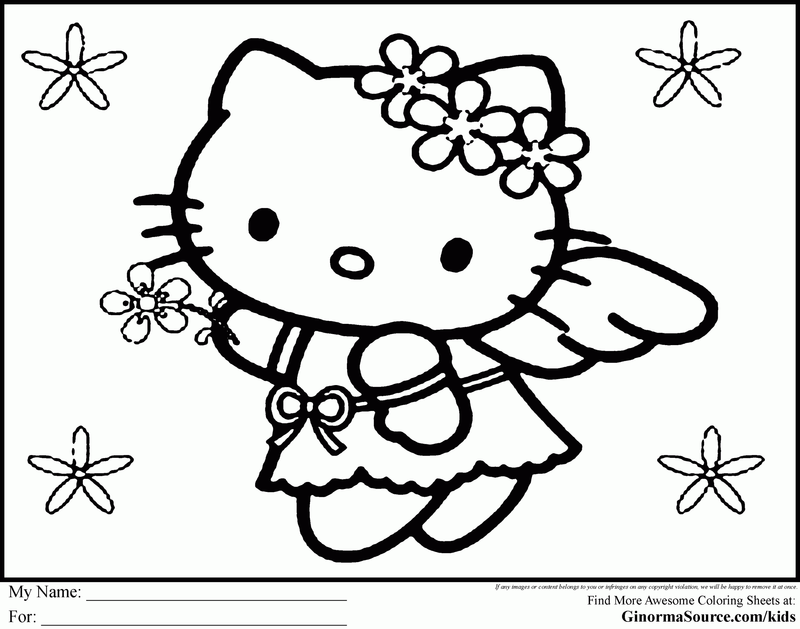 Baby Hello Kitty Coloring Pages
 Free Printable Hello Kitty Coloring Pages For Kids – baby