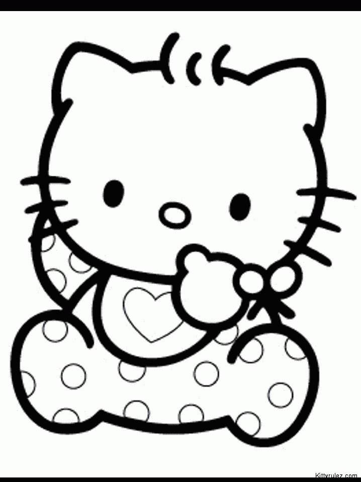 Baby Hello Kitty Coloring Pages
 Free Printable Hello Kitty Coloring Pages Coloring Home